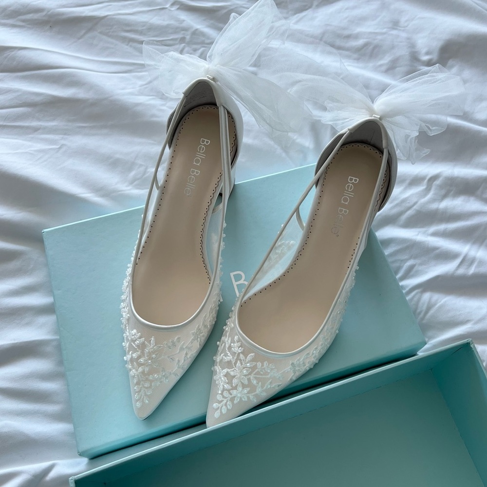 Bella Belle Wedding Bridal Heels, Size 9, Brand New
